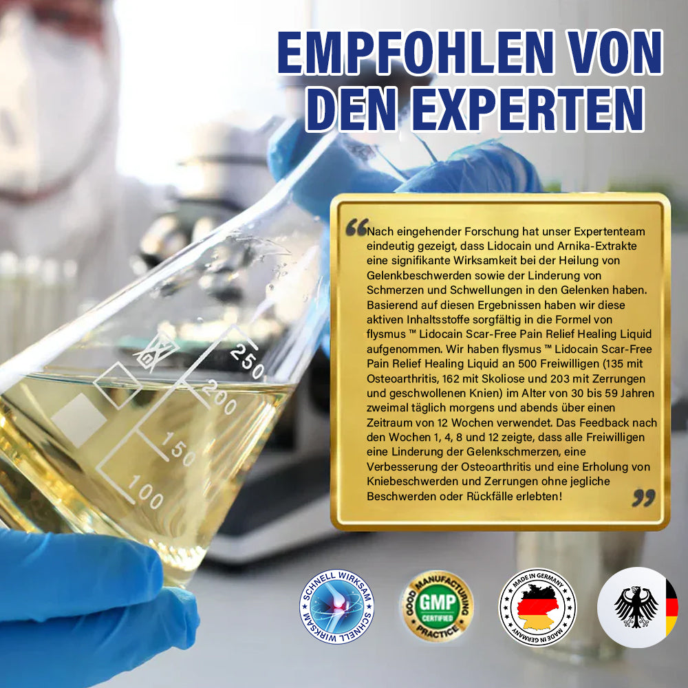 ✅Offizieller Shop: flysmus™ Lidocain Sofortige Schmerzlinderung Heilende Flüssigkeit👨⚕️(BfArM) zertifiziert(Lindert Gelenkschmerzen, Schwellungen, Steifheit, Rötung, Wärme, Muskelkater und Gelenkermüdung)
