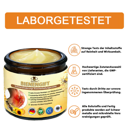 ✅ Offizieller Shop: flysmus™ Bienengift-Schmerzlinderungs Knochenheilungs Creme 👨‍⚕️(BfArM) Zertifizierungen(Reduzierung von Gelenkschwellungen, Schmerzen, Steifheit, Rötungen, Wärme, Muskelkater und Gelenkmüdigkeit)