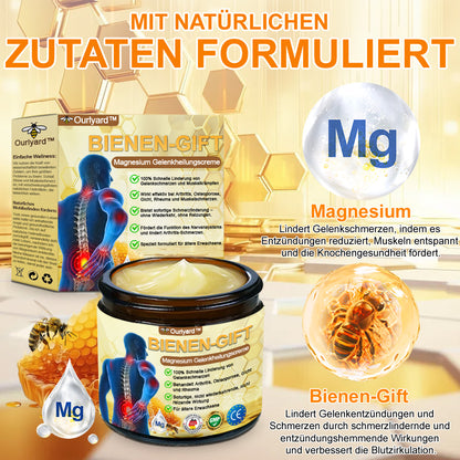 💧🐝Ourlyard™ Bienengift-Magnesium-Gelenkheilungcream👨‍⚕️(BfArM) zertifiziert(Lindert Nervenschäden, Muskelkrämpfe, Zuckungen und schlechte Knochengesundheit)
