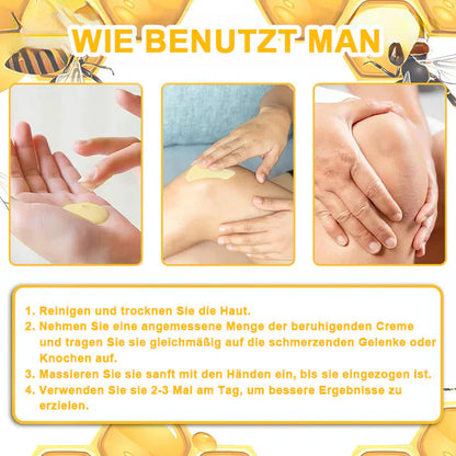 ✅ Offizieller Shop: flysmus™ Bienengift-Schmerzlinderungs Knochenheilungs Creme 👨‍⚕️(BfArM) Zertifizierungen(Reduzierung von Gelenkschwellungen, Schmerzen, Steifheit, Rötungen, Wärme, Muskelkater und Gelenkmüdigkeit)