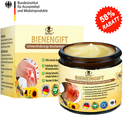 ✅ Offizieller Shop: flysmus™ Bienengift-Schmerzlinderungs Knochenheilungs Creme 👨‍⚕️(BfArM) Zertifizierungen(Reduzierung von Gelenkschwellungen, Schmerzen, Steifheit, Rötungen, Wärme, Muskelkater und Gelenkmüdigkeit)